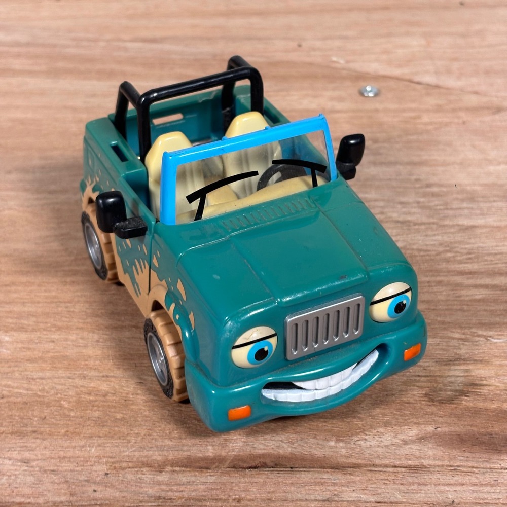 Chevron Cars Frankie 4-Wheeler No 24 Teal Green Muddy Off-Road SUV Toy 2000